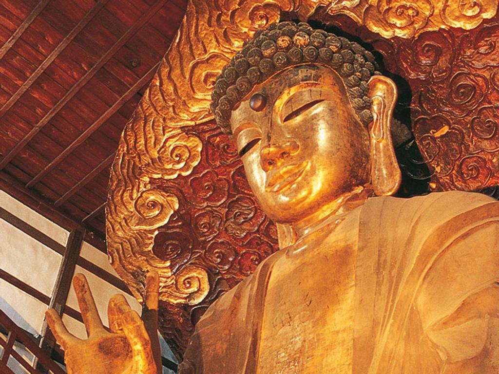 미야코 호텔 기후 나가라가와 외부 사진 The 16-metre (52 ft) high reclining Buddha at the temple